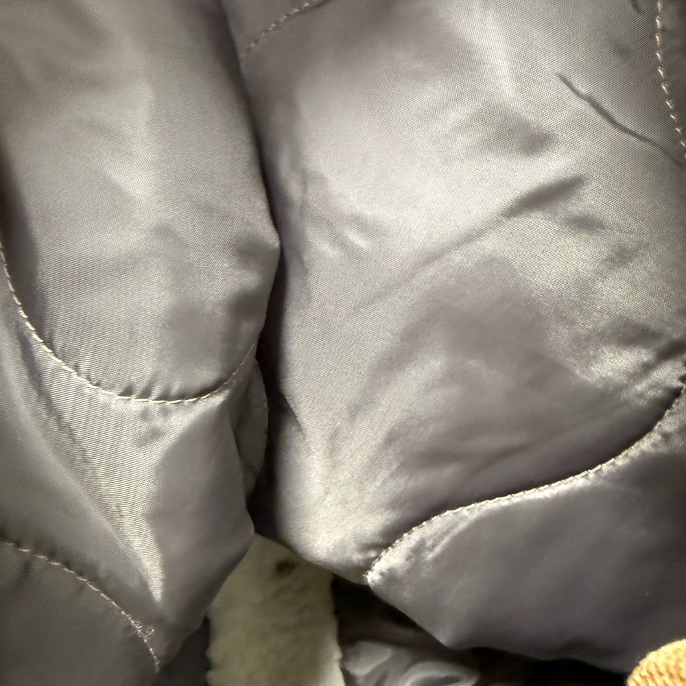 Lucky Brand Brown Corduroy Jacket with Cream Sherpa Collar XL - Picture 4 of 4